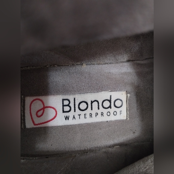 Blondo Glenda suede wedge sneakers shoes zip up taupe size 7.5 - Picture 6 of 13